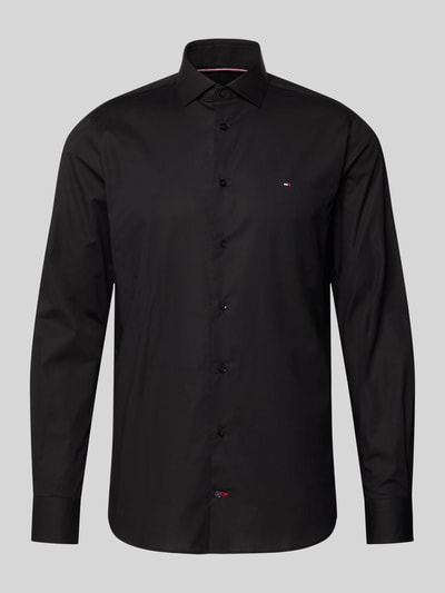 Tommy Hilfiger Tailored Fit Businesshemd aus Baumwoll-Mix Black 2
