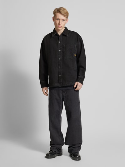 G-Star Raw Boxy Fit Jeanshemd mit Label-Detail Black 1