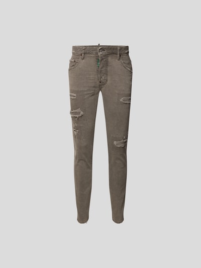 Dsquared2 Slim Fit Jeans mit Destroyed-Effekten Mittelgrau 2