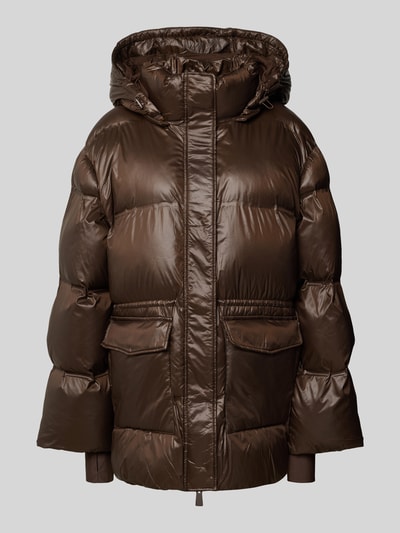 Neo Noir Pufferjacke mit Kapuze Modell 'Clotilde' Mittelbraun 1