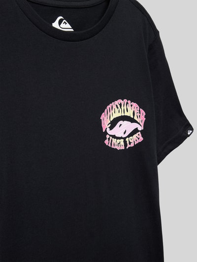 Quiksilver T-shirt z nadrukiem z motywem model ‘TIMES UP’ Czarny 2