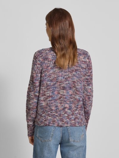 VILA Strickpullover mit V-Ausschnitt Modell 'DIRMA' Lila 5