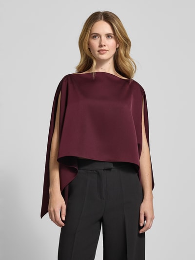 Swing Stola van satijn met losse pasvorm Donkerrood - 4