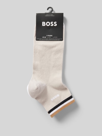 BOSS Sokken met labeldetail in een set van 2 paar Beige - 3