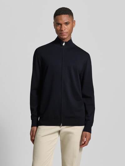 Profuomo Cardigan mit Stehkragen und Zweiwege-Reißverschluss Marine 4
