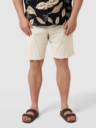 Jack & Jones Plus PLUS SIZE RegularFit Shorts mit Leinen Modell 'DAVE' Sand 4