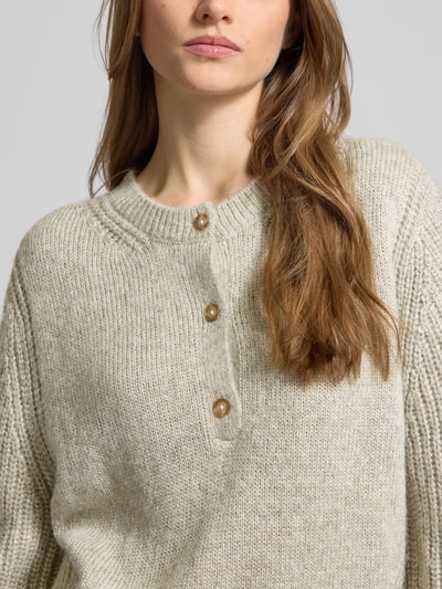 Pepe Jeans Strickpullover mit Rundhalsausschnitt Offwhite Melange 3