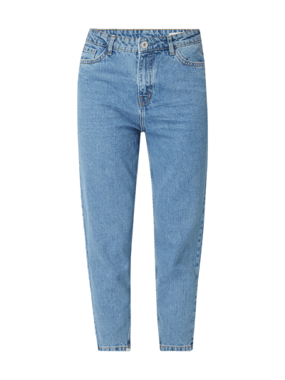 Review Jeansy w odcieniu rinsed washed o kroju mom fit Niebieski 2