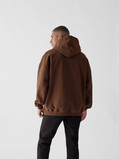 VETEMENTS Oversized Hoodie mit Label-Print Mittelbraun 5