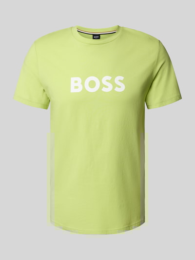 BOSS T-Shirt mit Label-Print Hellgruen 2
