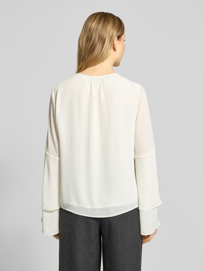 s.Oliver BLACK LABEL Regular Fit Langarmbluse mit Volantärmeln Weiss 5