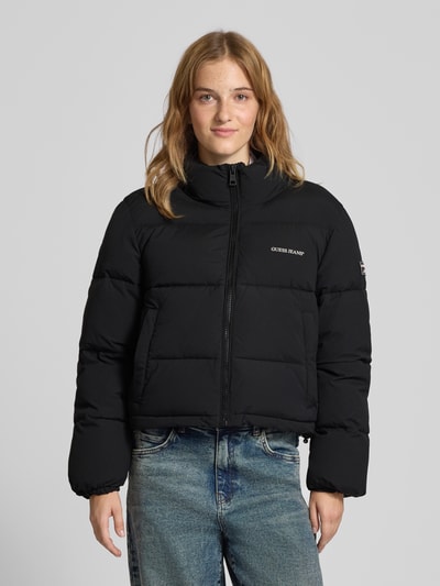 Guess Jeans Kurtka pikowana krótka ze stójką Czarny 4