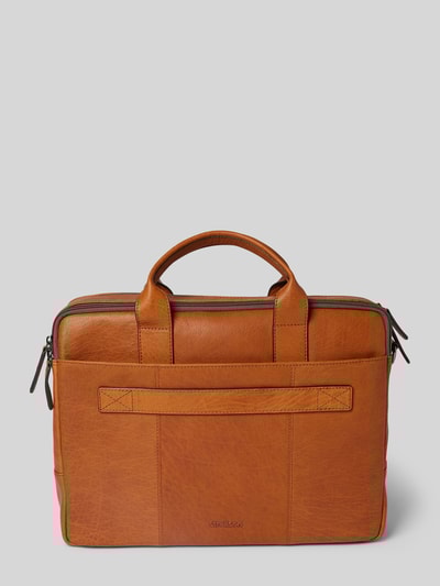Strellson Torba na laptop z mieszanki skóry z uchwytami model ‘HYDE PARK’ Koniakowy 4