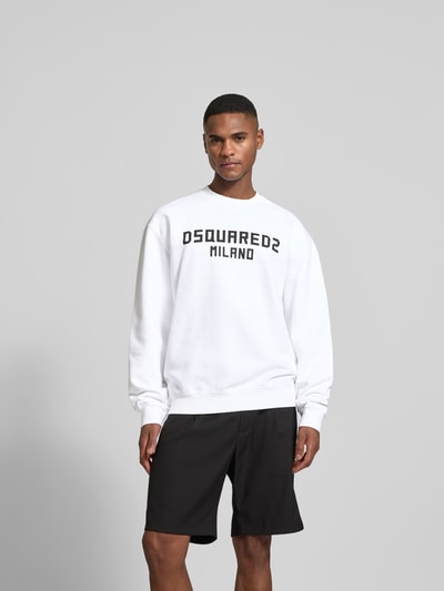 Dsquared2 Cool Fit Sweatshirt aus reiner Baumwolle Weiss 4