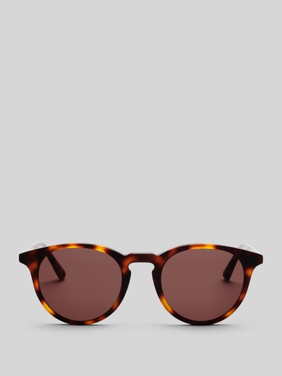 MessyWeekend Runde Sonnenbrille Modell 'NEW DEPP' Mittelbraun 2