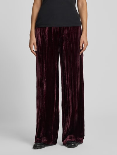 Jake*s Casual Wijdte broek van viscosemix Prune - 4