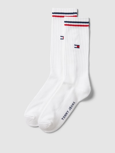 Tommy Hilfiger Socken mit Kontraststreifen im 2er-Pack Weiss 1