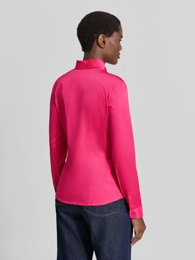 Christian Berg Woman Regular Fit Hemdbluse aus Baumwoll-Mix Fuchsia 5