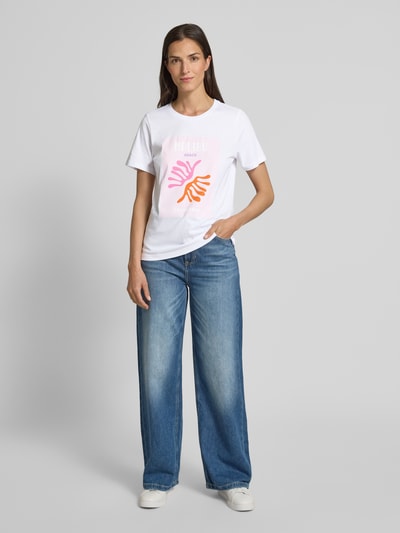 Smith and Soul T-shirt met motiefprint Felroze - 1