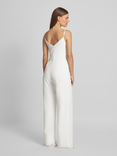 Luxuar Jumpsuit mit Spaghettiträgern Offwhite 5