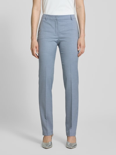 Christian Berg Woman Selection Slim Fit Stoffhose mit Strukturmuster Hellblau 4