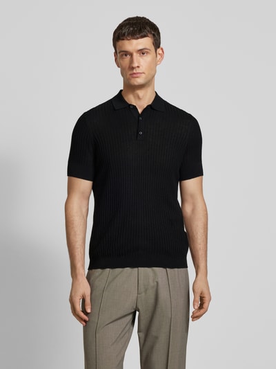 Antony Morato Slim Fit Poloshirt mit Strukturmuster Black 4