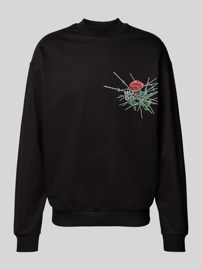 HUGO Sweatshirt mit gerippten Abschlüssen Modell 'Derumkek' Black 2