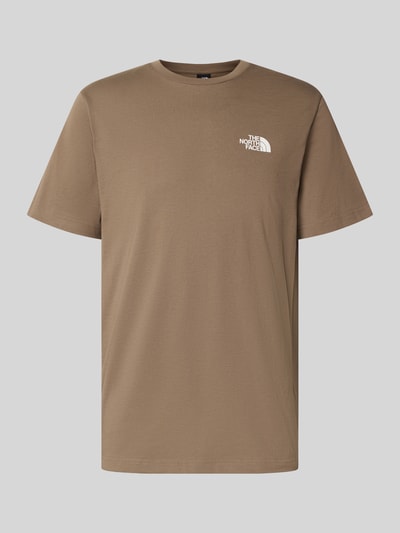 The North Face T-Shirt mit geripptem Rundhalsausschnitt Schoko 2