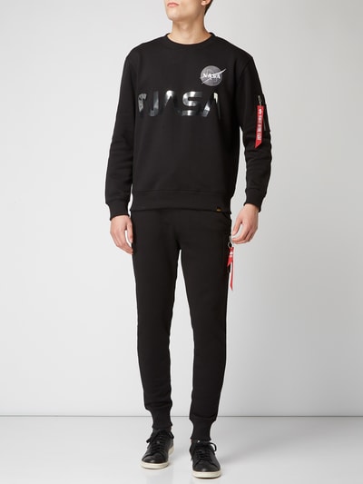 Alpha Industries Sweatshirt mit NASA-Print Black 1