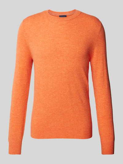 Christian Berg Men Gebreide pullover met ribboorden Oranje gemêleerd - 1