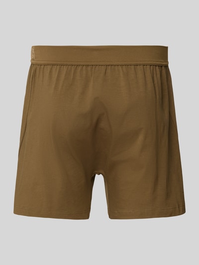 SLG Boxershort met elastische band met label Olijfgroen - 3