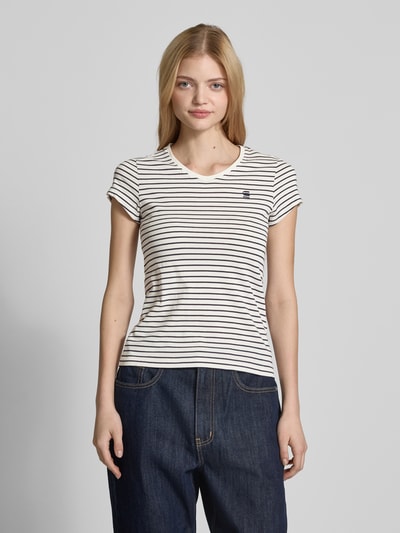 G-Star Raw T-Shirt mit Label-Stitching Marine 4