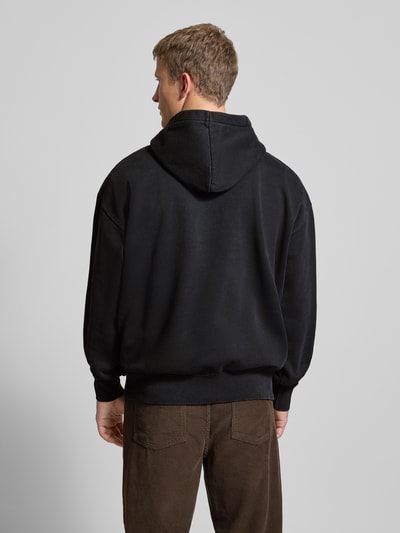 PEGADOR Bluza o kroju oversized z kapturem, logo i kieszenią kangurką Czarny 5