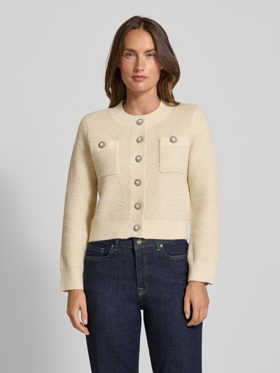 SUNCOO PARIS Strickjacke mit Knopfleiste Modell 'GABOR' Offwhite 4