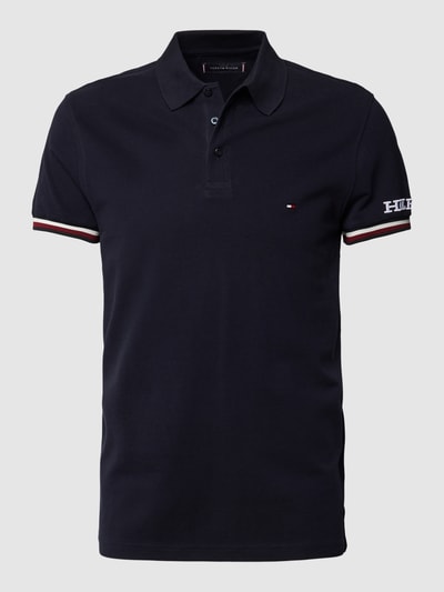 Tommy Hilfiger Poloshirt mit Label-Stitching Marine 2