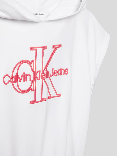 Calvin Klein Jeans Sweatshirt mit Kapuze Modell 'EMBROIDERY' Weiss 2