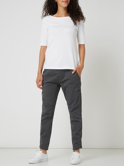 MAC Relaxed slim fit stoffen broek, model 'Rich' Antraciet - 1