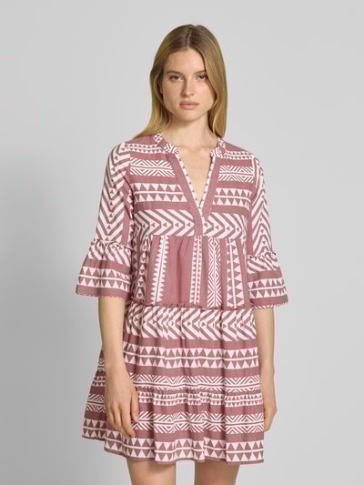 Vero Moda Figurumspielendes Tunikakleid aus reiner Baumwolle Modell 'DICTHE' Rosa 4