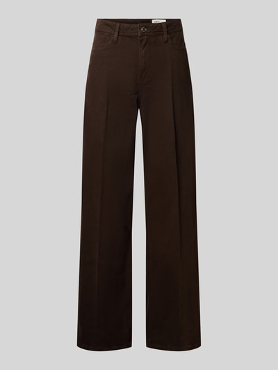 Produktfoto, braune Wide Leg Jeans aus Baumwoll-Mix Modell 'Suri' von s.Oliver RED LABEL, Damen Wide & Loose Fit Jeans, neutrale Studioansicht