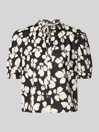 Christian Berg Woman Selection Regular Fit Bluse mit Puffärmeln Black 2