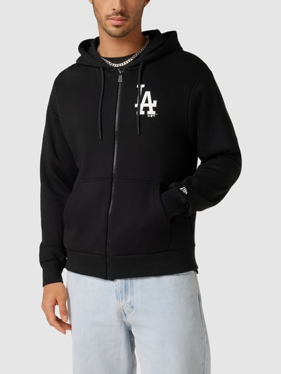 New Era Sweatjacke mit Motiv-Stitching Modell 'LEAGUE' Black 4