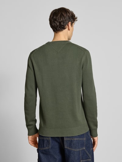 Tommy Jeans Slim Fit Pullover aus reiner Baumwolle Dunkelgruen 5