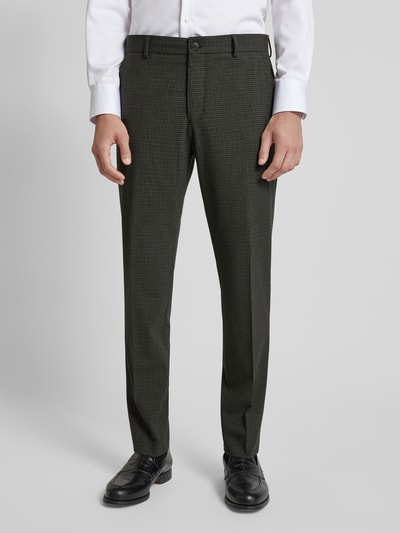 SELECTED HOMME Slim fit pantalon met fijn gestructureerd motief, model 'LIAM' Olijfgroen - 6