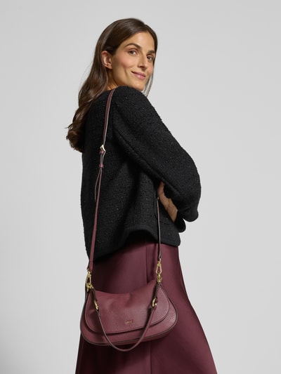 Abro Handtas met labeldetail Donkerrood - 1