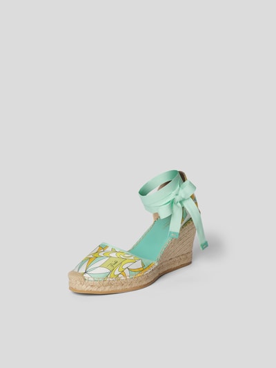 Emilio Pucci Wedges mit Allover-Muster Gruen 2