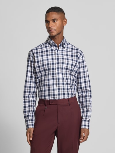 ETERNA Comfort Fit Business-Hemd mit Knopfleiste Marine 4