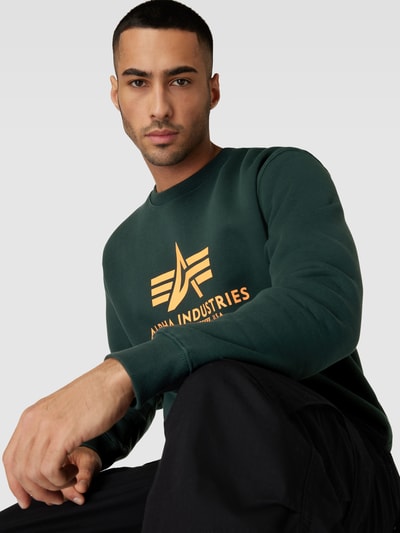 Alpha Industries 'BASIC SWEATER' mit Logo-Print  Petrol 3