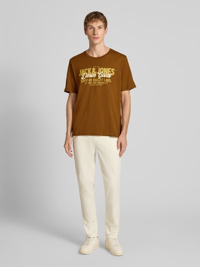Jack & Jones T-shirt z nadrukiem z logo Beżowy 1