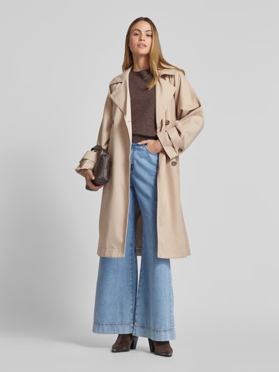 Tom Tailor Denim Loose Fit Trenchcoat mit Bindegürtel Beige 1