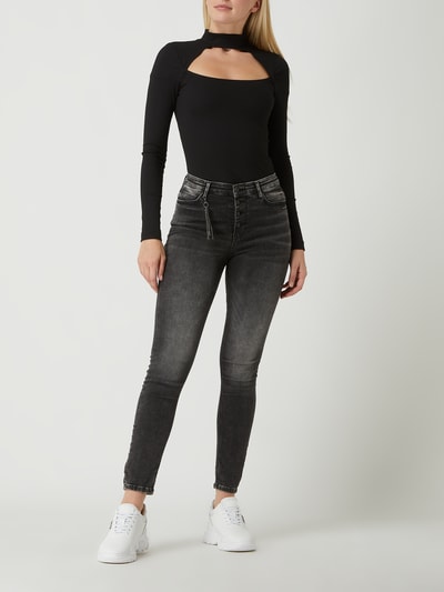 Guess Skinny Fit High Waist Jeans mit Stretch-Anteil Modell '1981 Skinny' Anthrazit 1